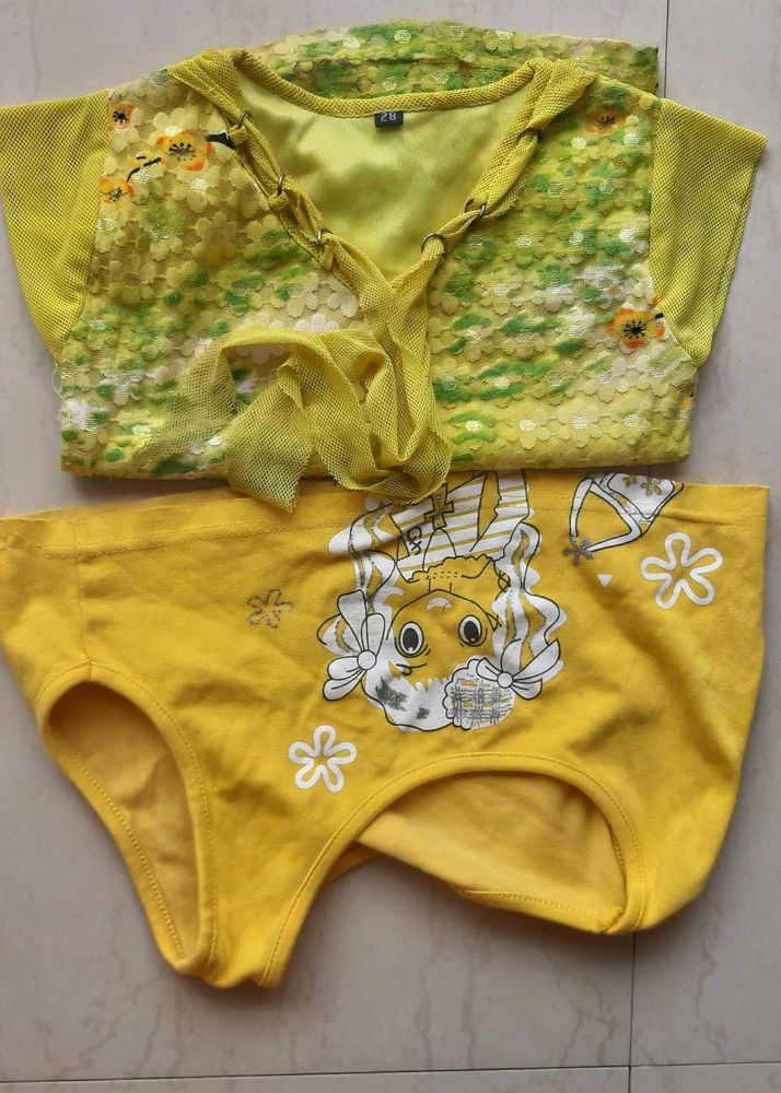 2 cute tops for little girls 3 to 6 yrs