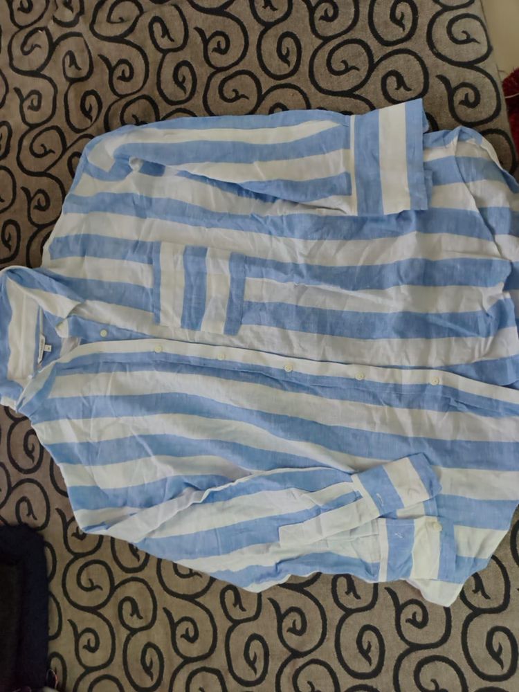 Striped Button-Up Shirt