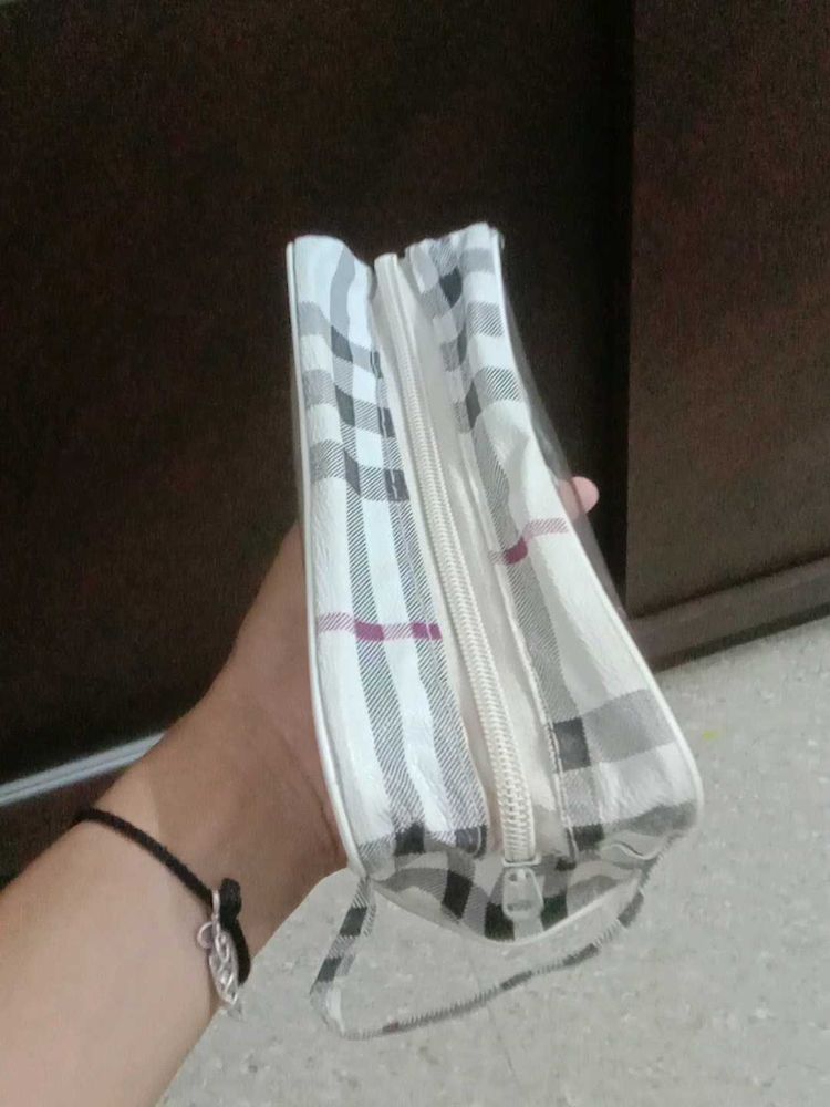 Checkered Pouch Bag