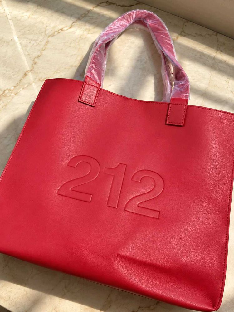 Carolina Harrera Red "212" Tote Bag