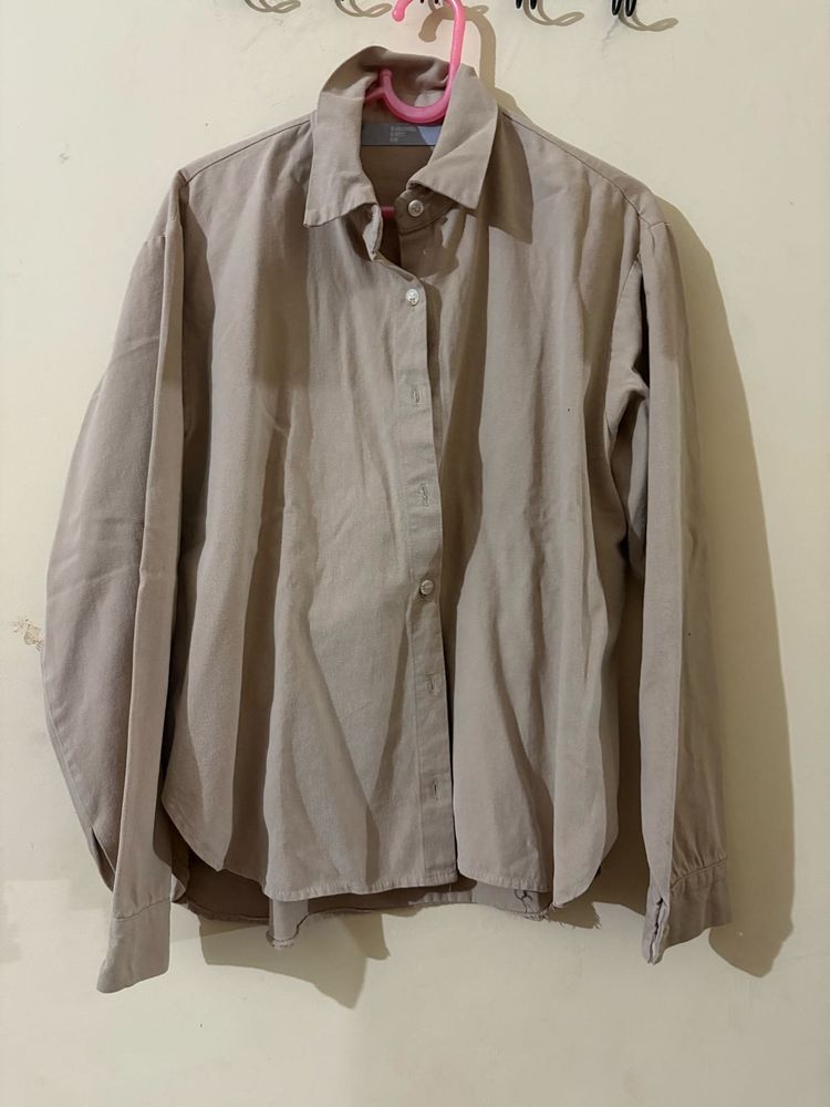 Beige Long Sleeve Shirt