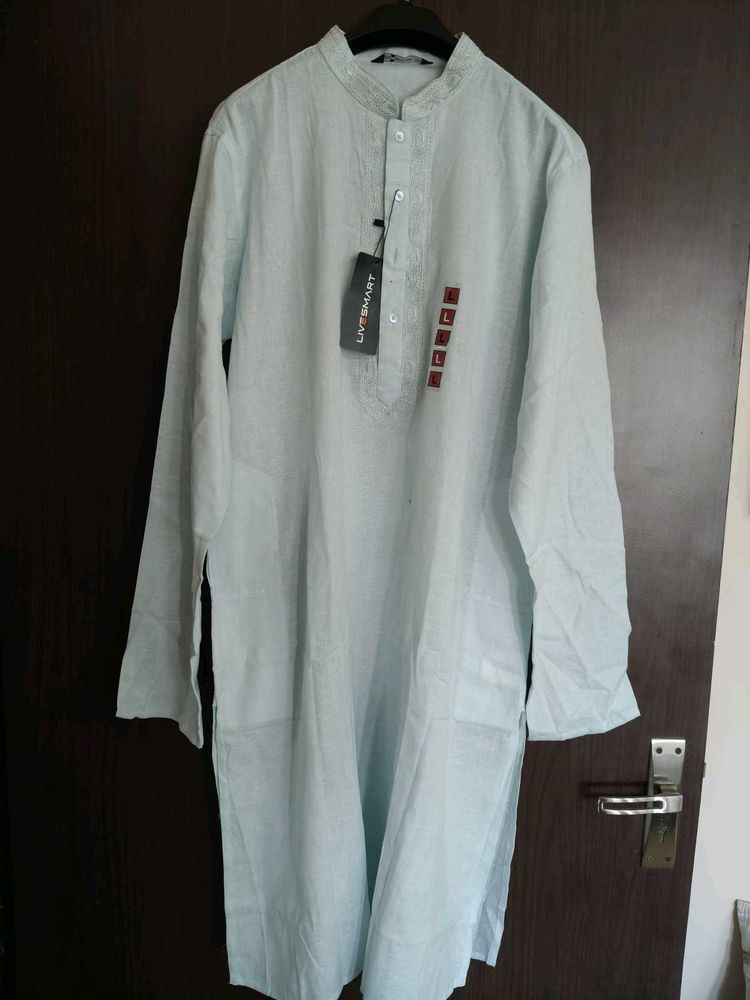 New Light teal cotton kurta
