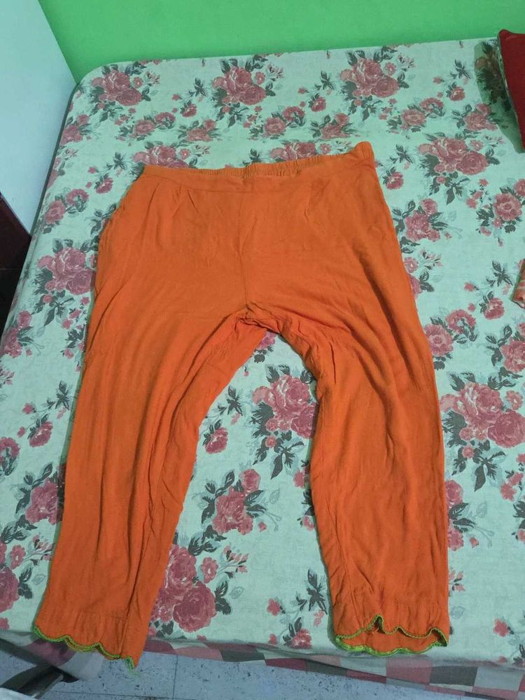 Bright Orange Ethnic Pants