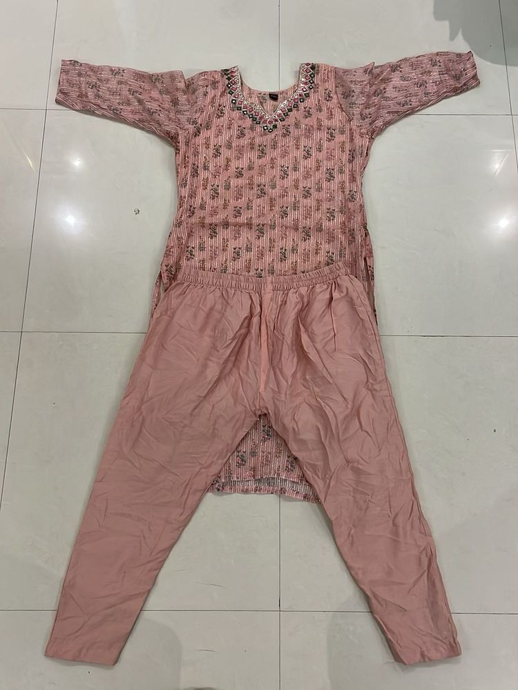 Pink Floral Print Suit