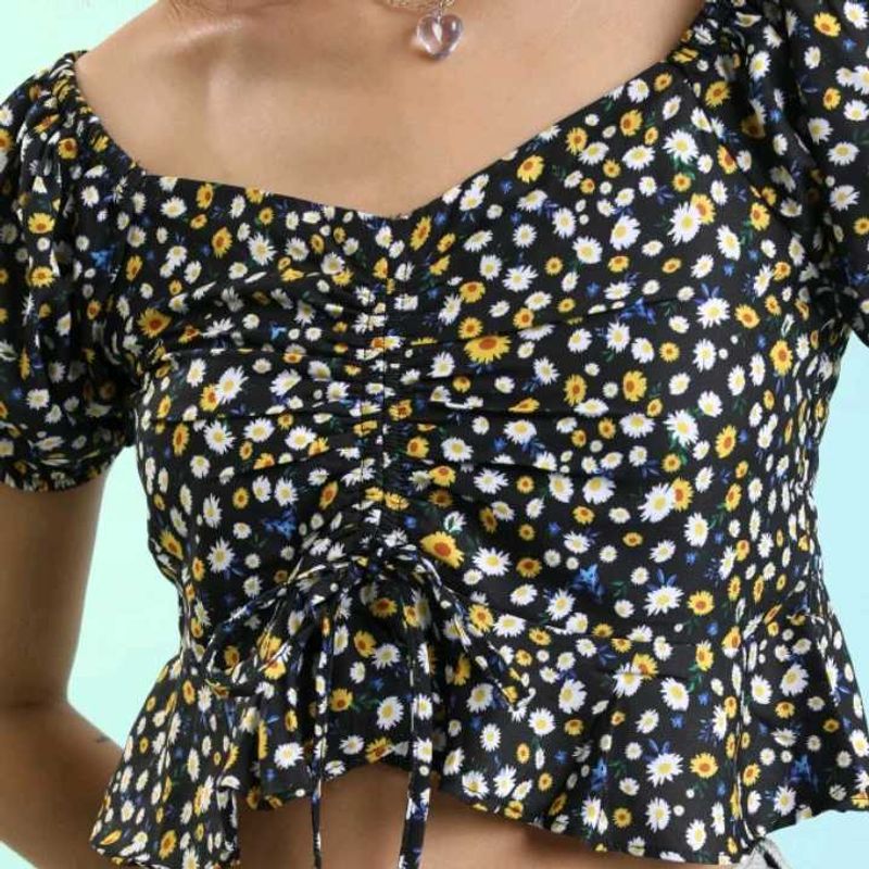 Casual Multicolored Printed Top