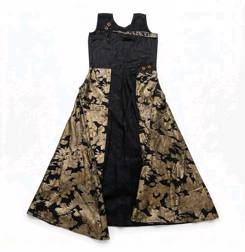 Stunning Black &amp; Gold Ethnic Gown