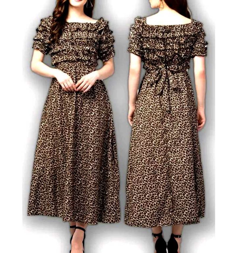 Leopard Print Gown Dress 👗