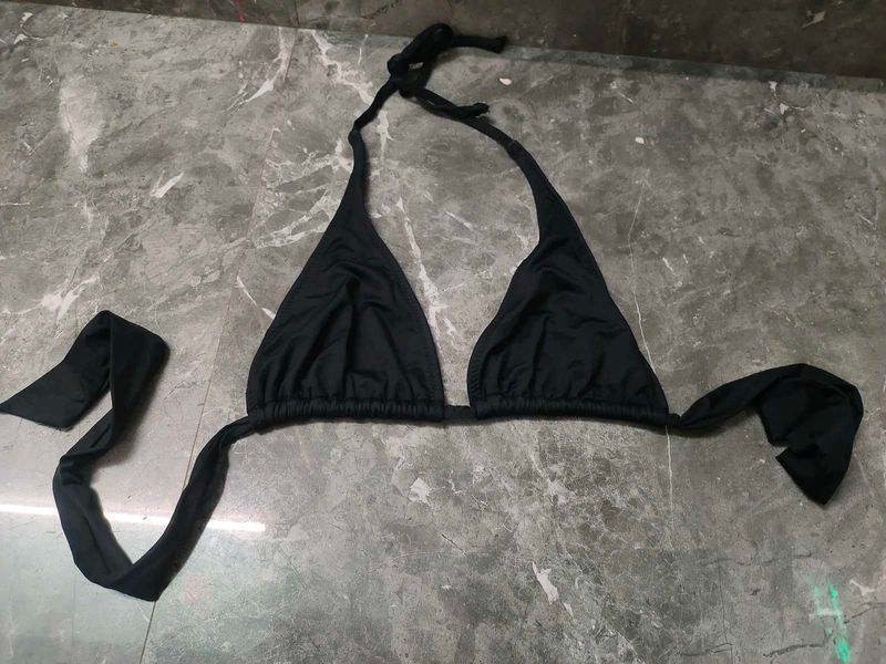 Classic Black Halter Bikini Top