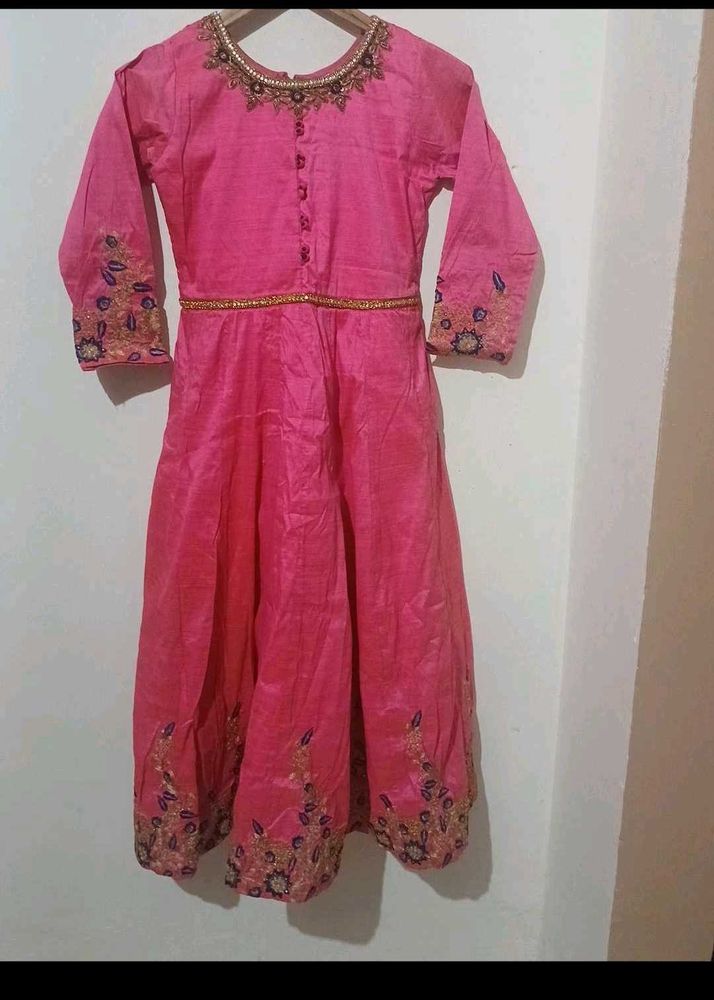 Elegant Pink Embroidered set