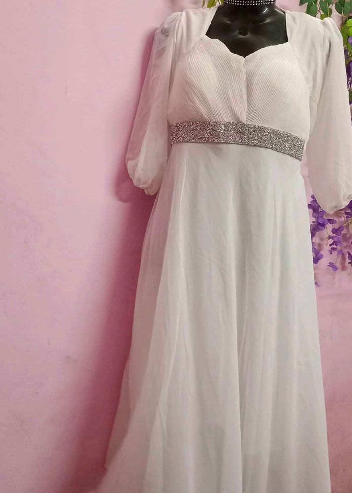 Beautiful Long Dress With Full Of Stone Work..