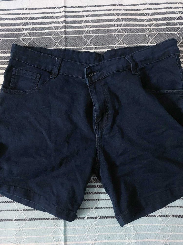 Navy Blue Casual Shorts