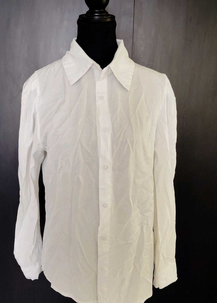 Classic White Button-Down Shirt