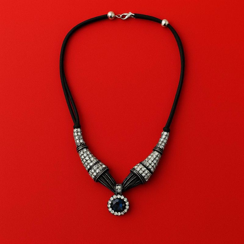 Elegant Blue Stone Necklace