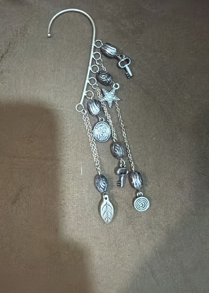 Boho Dangle Ear Cuff with Charms