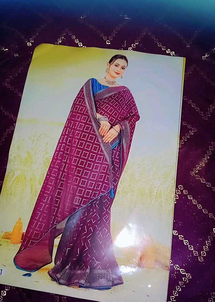 Packed Purple Saree