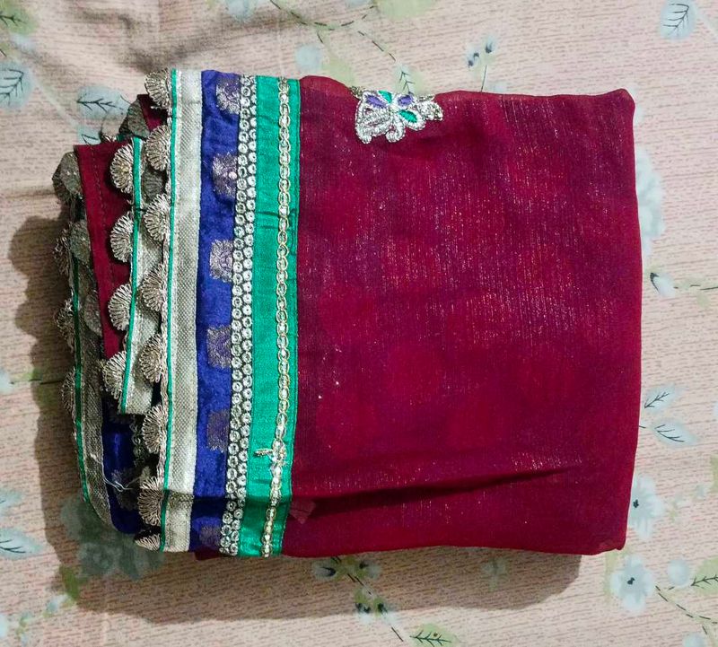 Beautiful Maroon Saree