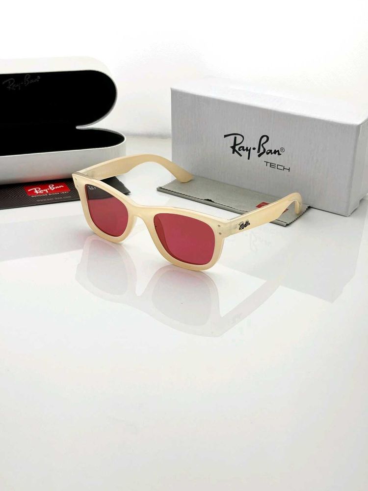 Ray-Ban Tech Sunglasses - Cream Frame with Red Len