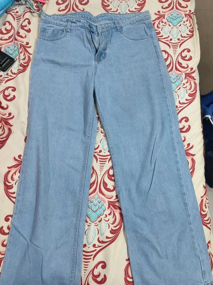 Light Wash Wide Leg Jeans