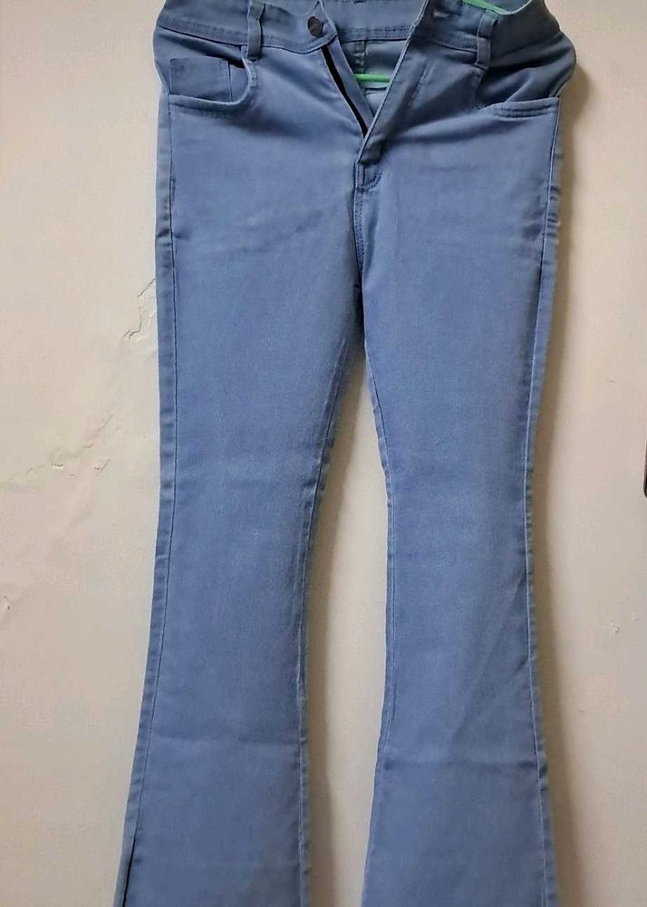 Light Blue Bell Bottom Jeans
