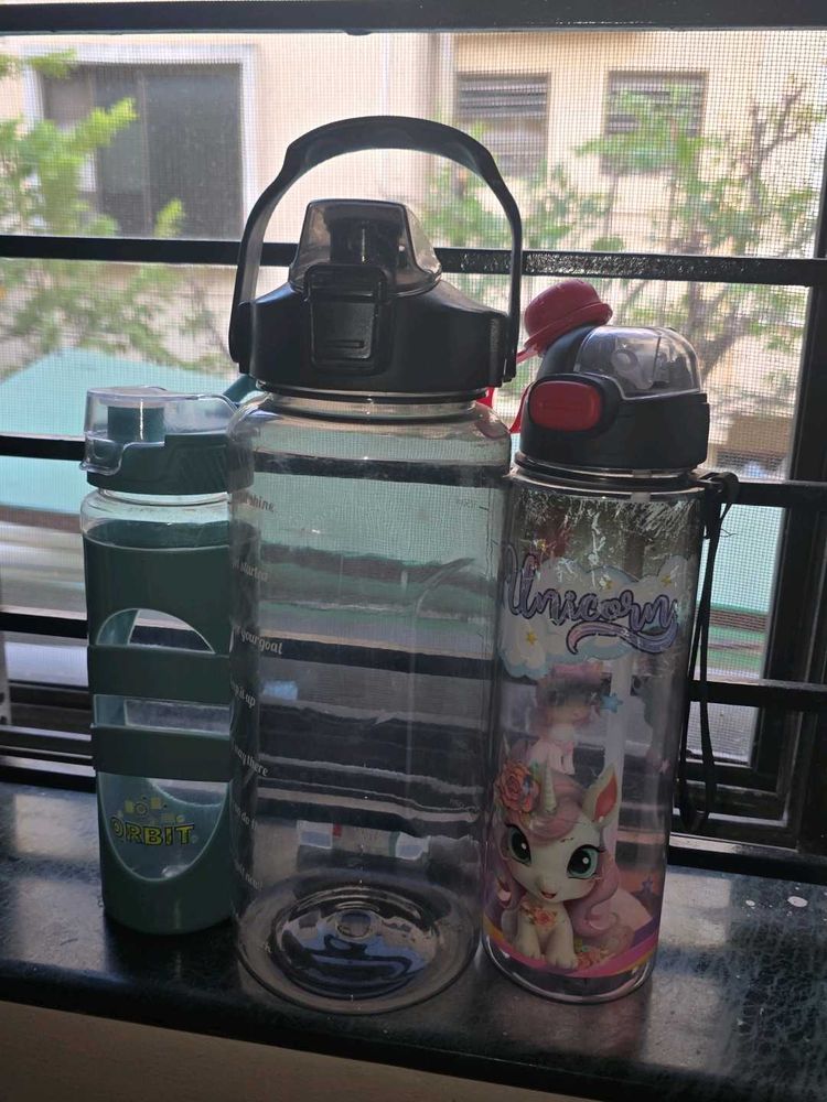 Set of 3 Reusable Water Bottles