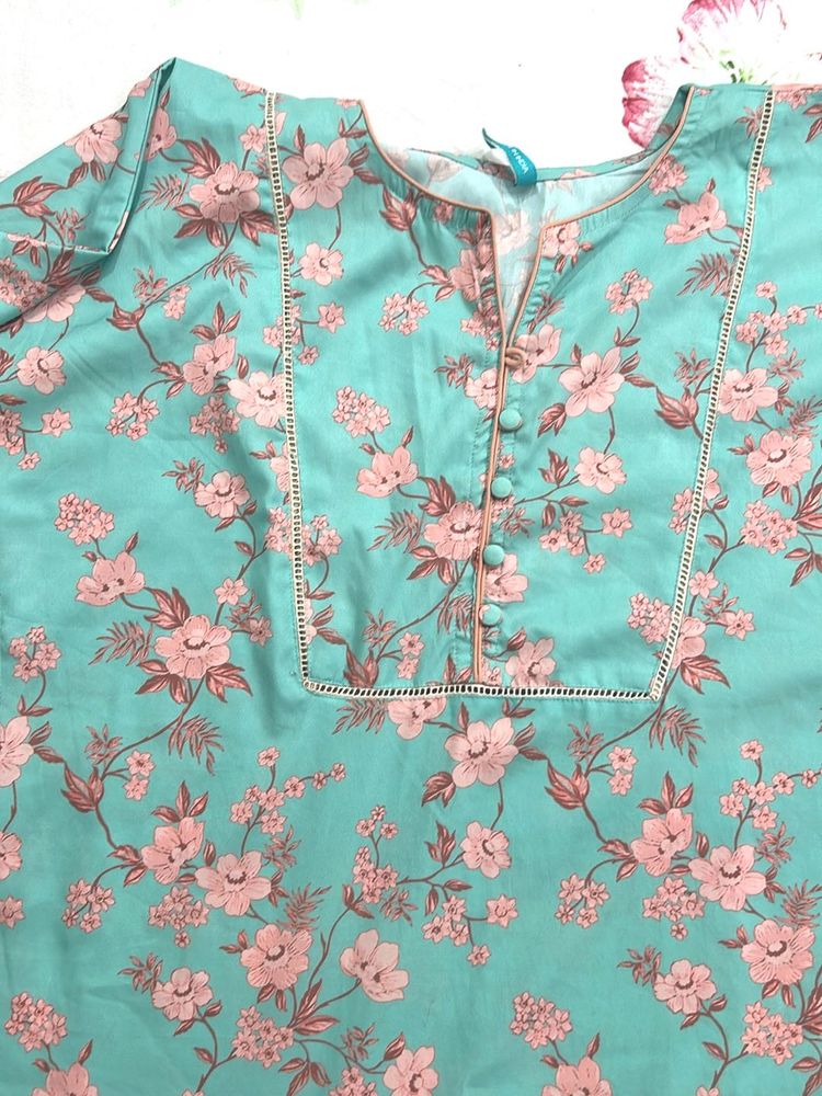 Floral Printed kaftan and pant set