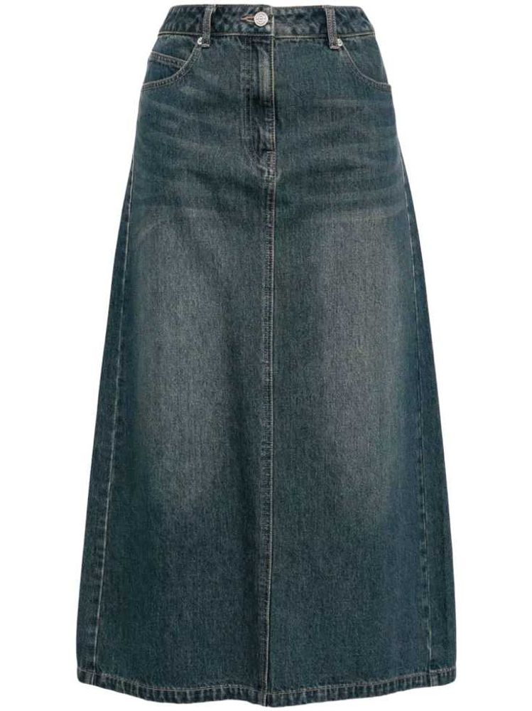 Classic Denim Maxi Skirt