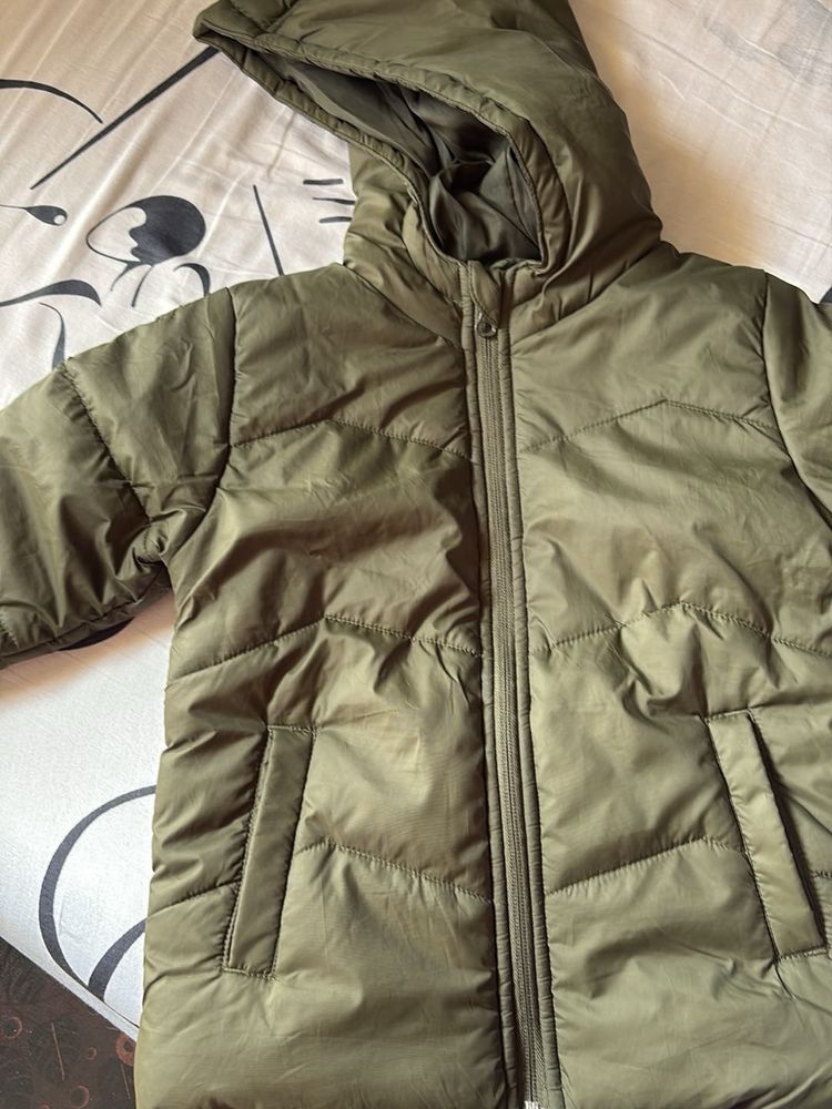 Olive Green Puffer Jacket
