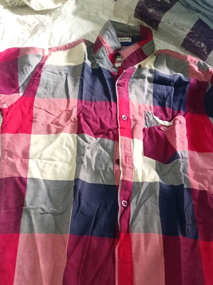 Men's Plaid Short Sleeve Shirt