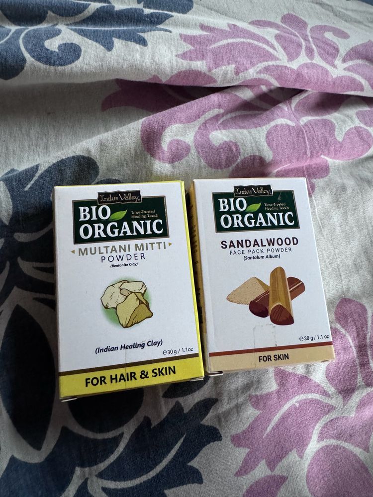 Bio organic sandalwood face pack , Multani mitti