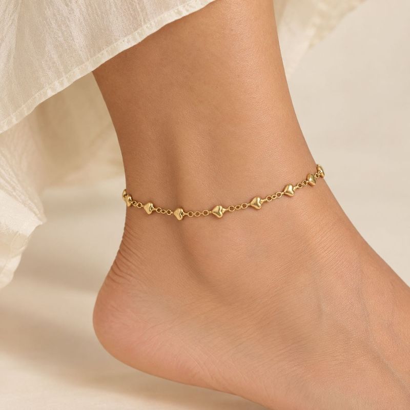 Gold Heart Anklet