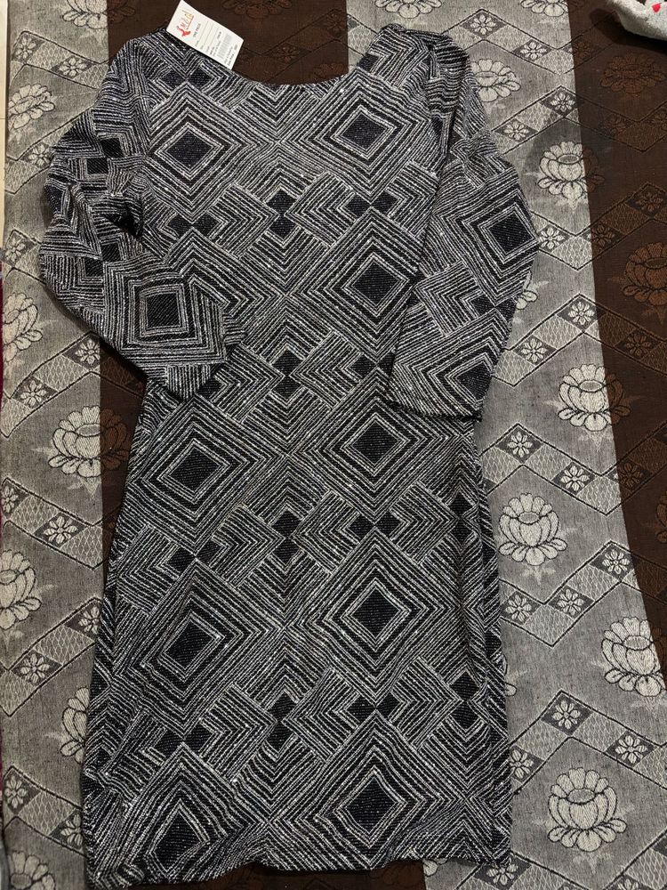 Bodycon midi shimmer Sleeve Dress