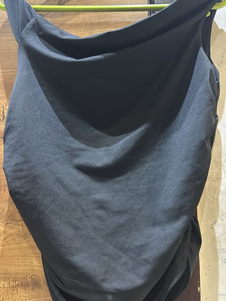 Chic Black asymmetrical -Shoulder