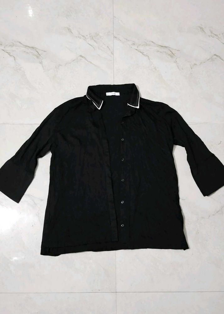 Classic Black Button-Up Shirt