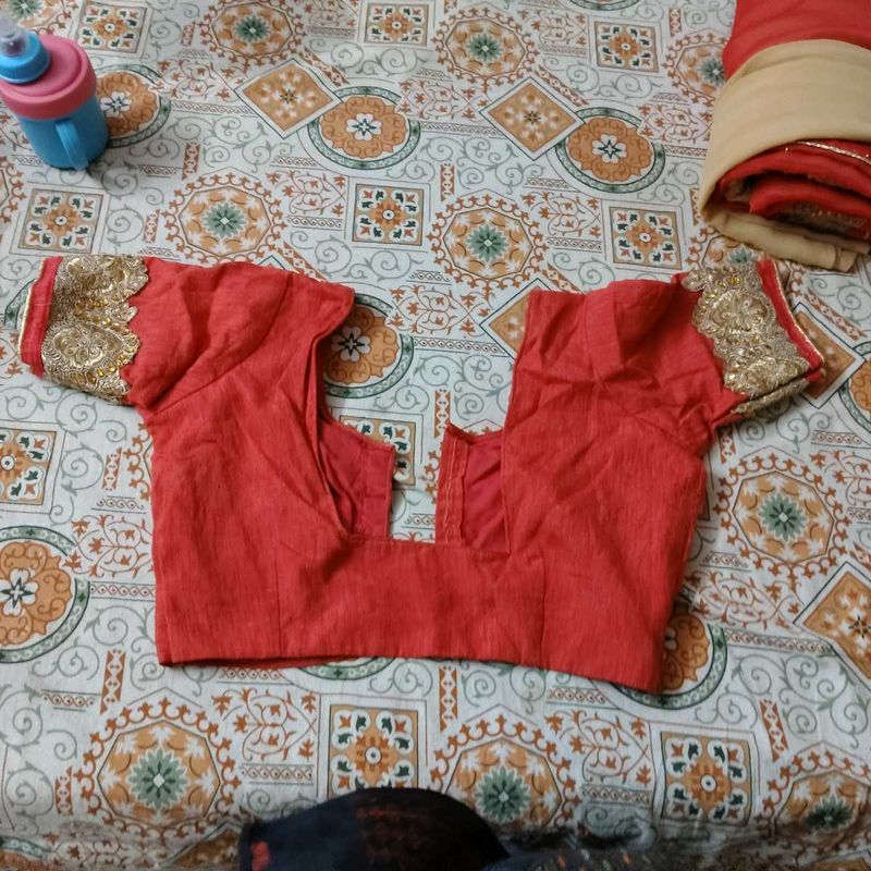 Beautiful Red Embroidered Blouse