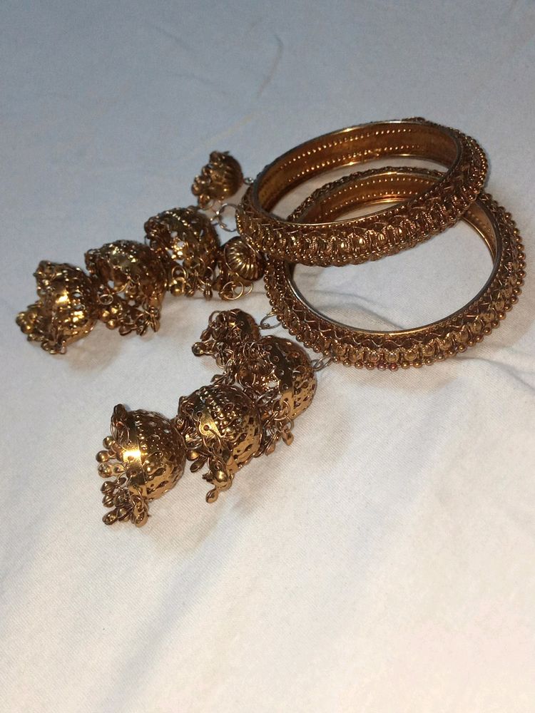 Golden Jhunki Bangles ✨