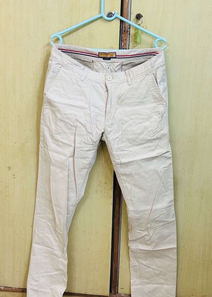 Men's Beige Casual Chinos