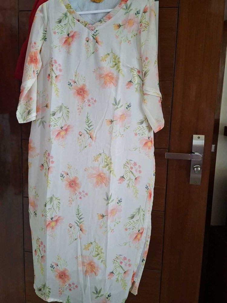 Floral Print Kurta