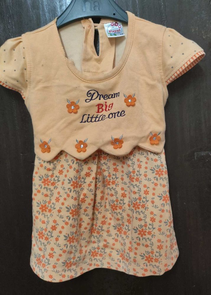 Orange Kids Or Baby/ Girl Dress