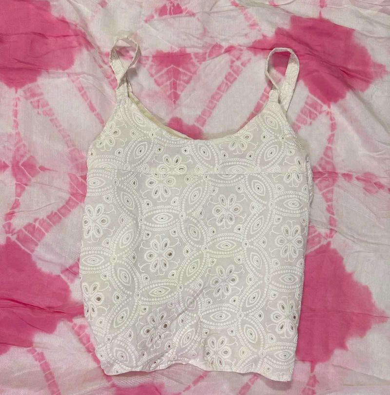 White Floral Top