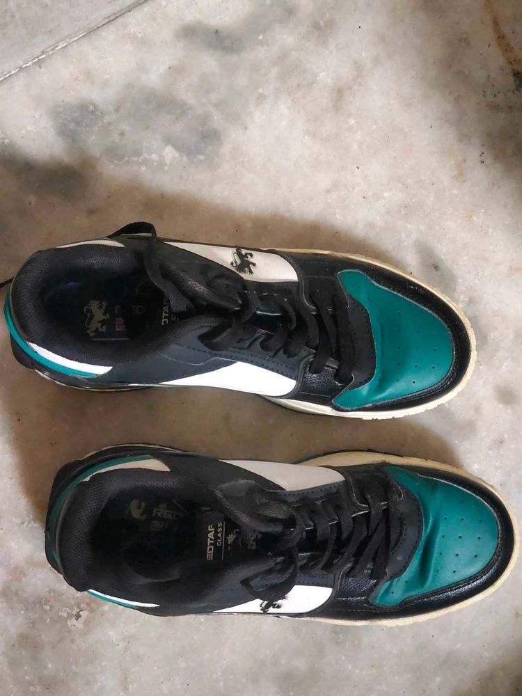 Stylish Black &amp; Teal Sneakers- Red Tape
