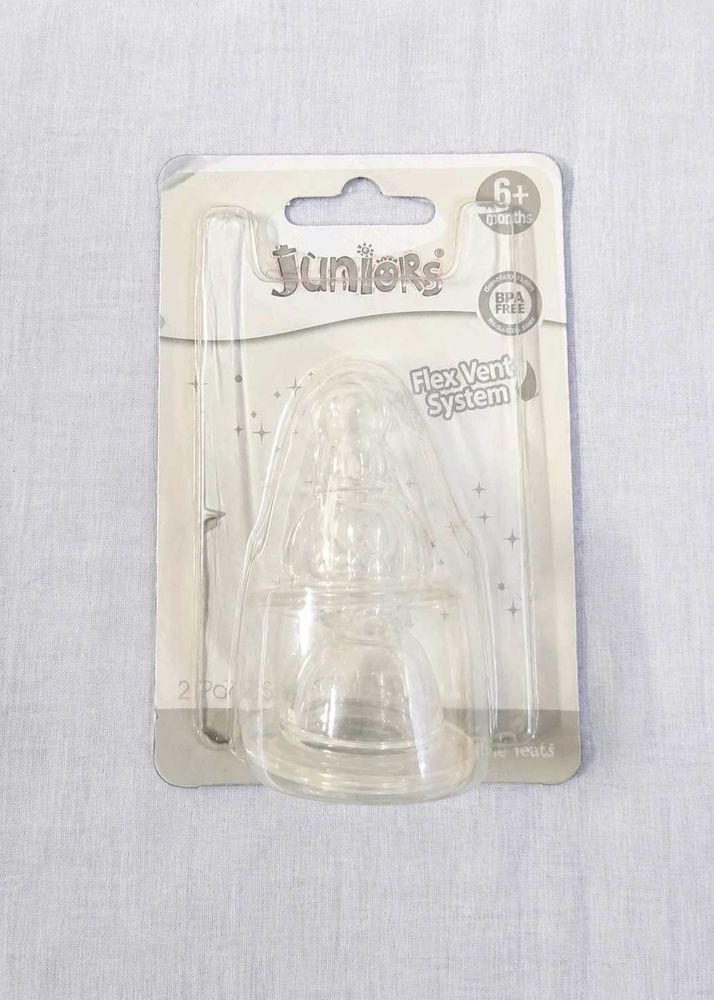 Juniors FlexVent Silicone Baby Bottle Teats Medium