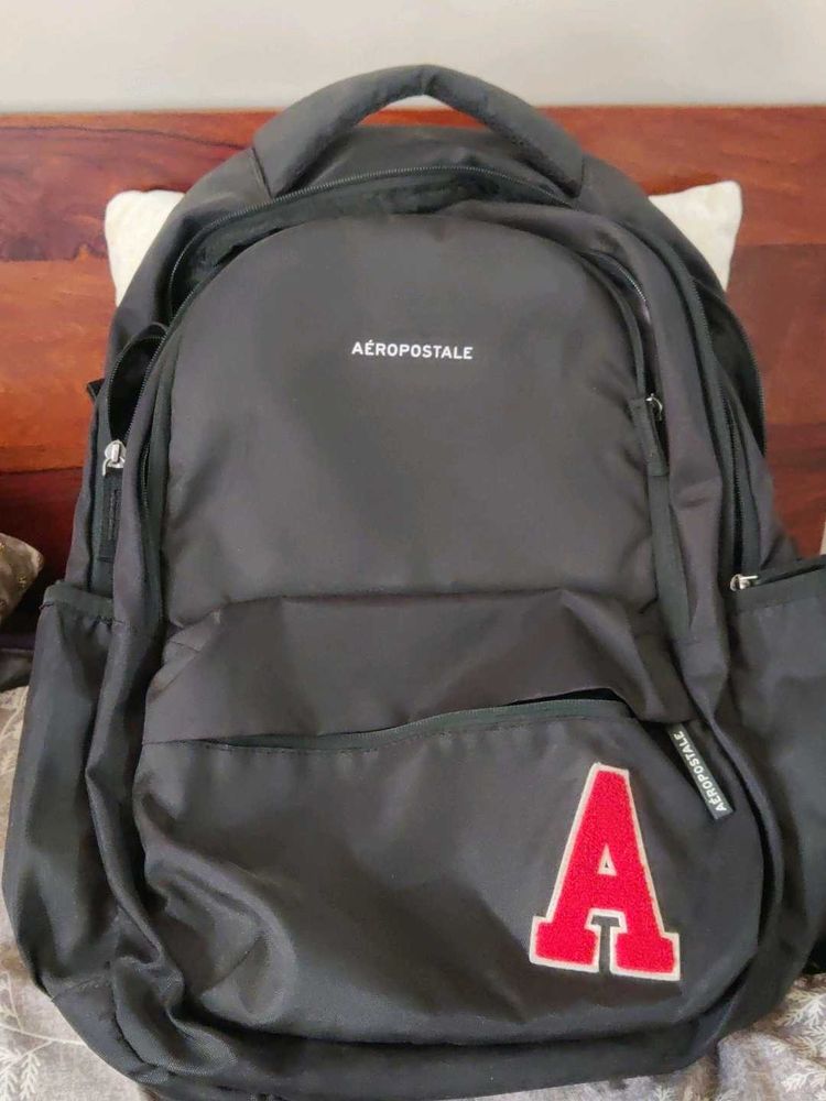Aeropostale Black Backpack with "A" Patch