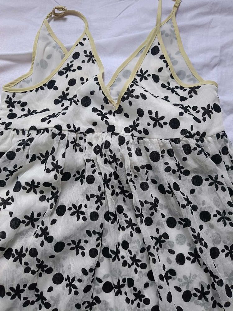 Vintage Floral Print Mini Dress