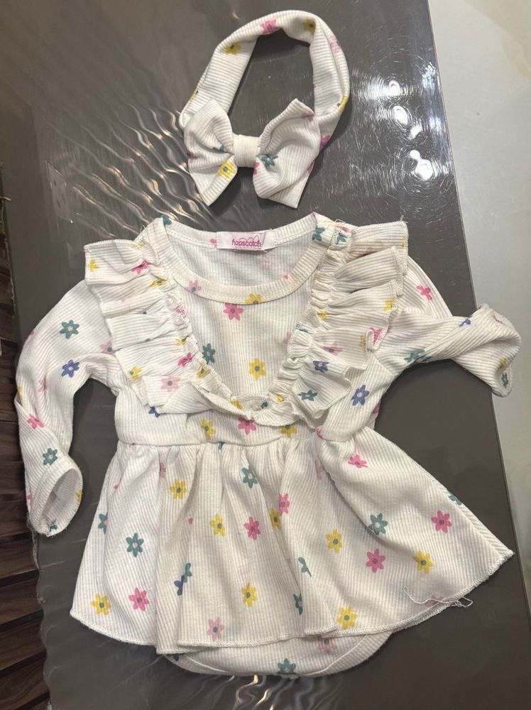 Baby Girl Floral Romper with Headband