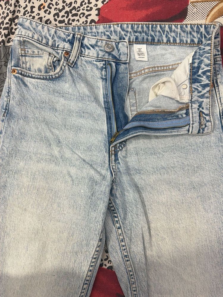 H M High waist Light Blue Jeans