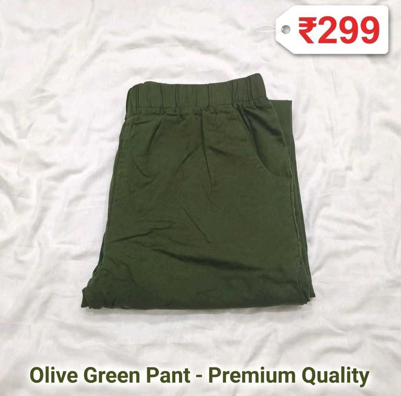 Olive Green Casual leggings💐