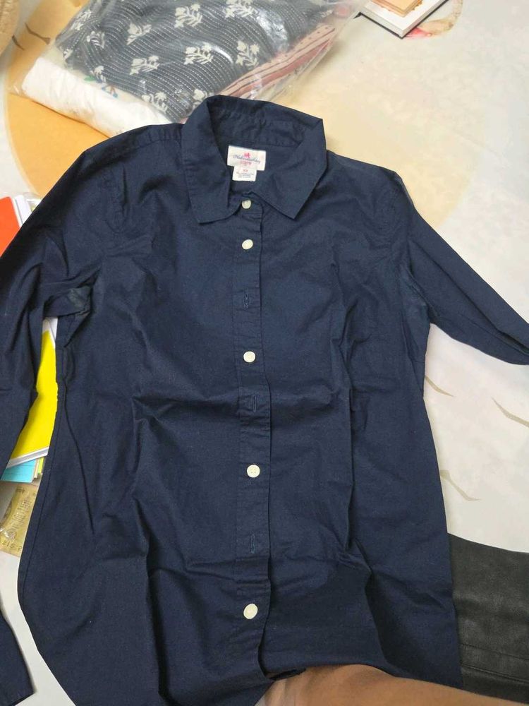 Classic Navy Button-Down Shirt