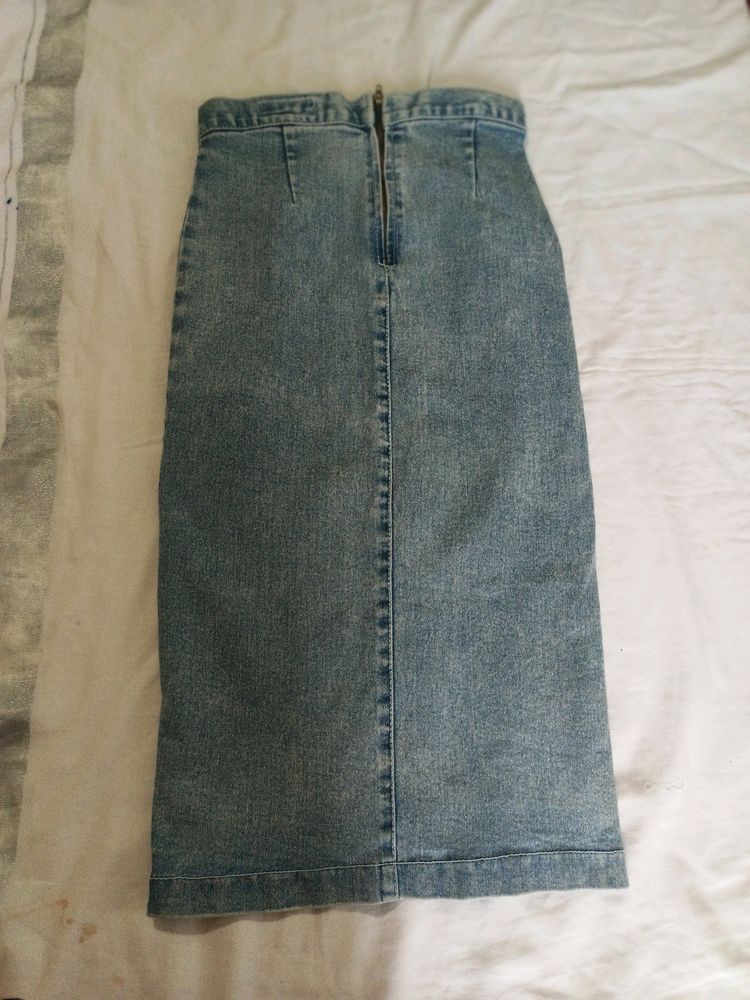 Denim Pencil Skirt