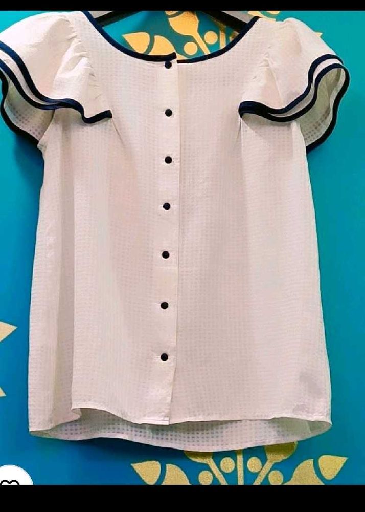 White Ruffle Sleeve