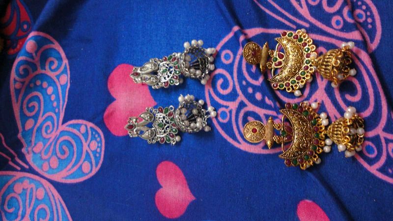 Traditional Jhumka light weight Earrings Set